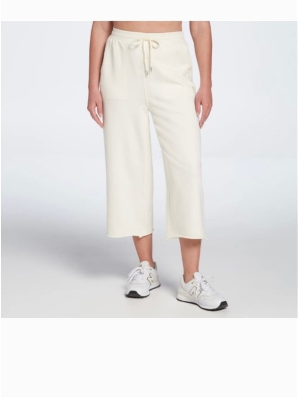 Calia by Carrie Underwood Cropped Wide-leg Pants - Cream/ Medium